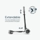 SmarTrike Xtend Ride-on Αναδιπλούμενο Πατίνι 4-Σε-1 Με LED Για 12 Μηνών Έως 12 Ετών Cool Grey