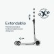 SmarTrike Xtend Mini-ride Αναδιπλούμενο Πατίνι 2-Σε-1 Με LED Για 12 Μηνών Έως 9 Ετών Grey