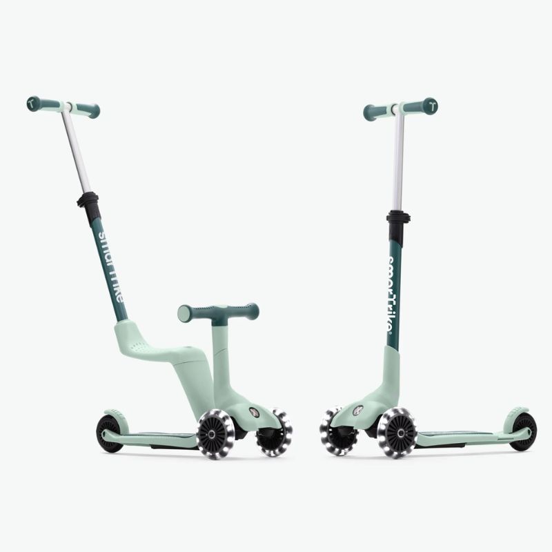 SmarTrike Xtend Mini-ride Αναδιπλούμενο Πατίνι 2-Σε-1 Με LED Για 12 Μηνών Έως 9 Ετών Green