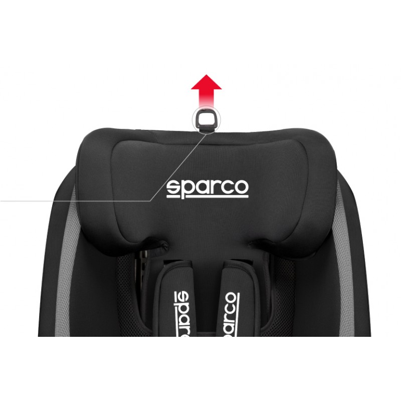 Sparco Child Seat i-Size Κάθισμα Αυτοκινήτου 76-150cm Red