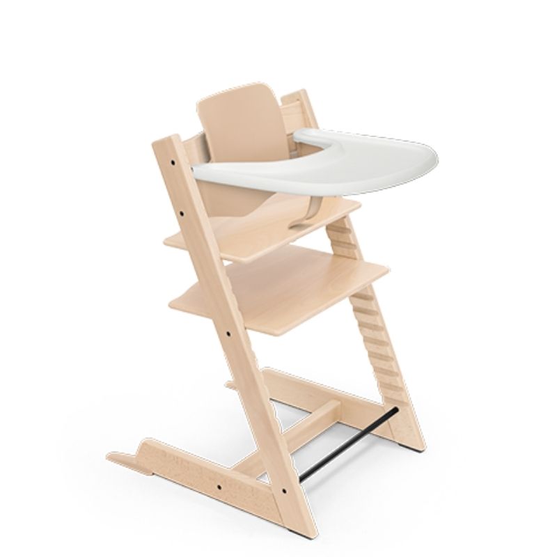 Stokke Tripp Trapp Bundle Καρέκλα Με Baby Set² Natural Και Tray Δίσκο White