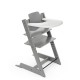 Stokke Tripp Trapp Bundle Καρέκλα Με Baby Set² Storm Grey Και Tray Δίσκο White