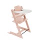 Stokke Tripp Trapp Bundle Καρέκλα Με Baby Set² Serene Pink Και Tray Δίσκο White