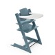 Stokke Tripp Trapp Bundle Καρέκλα Με Baby Set² Fjord Blue Και Tray Δίσκο White
