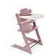 Stokke Tripp Trapp Bundle Καρέκλα Με Baby Set² Heather Mauve Και Tray Δίσκο White