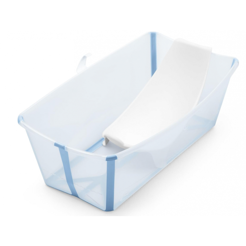 Stokke Flexi Bath Με Βάση Για Νεογέννητο Και Θερμοευαίσθητη Βαλβίδα Glacier Blue