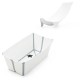 Stokke Flexi Bath Μπάνιο Με Θερμοευαίσθητη Βαλβίδα White Και Με Δώρο Βάση Νεογέννητου