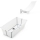 Stokke Flexi Bath X-Large Μπάνιο Με Θερμοευαίσθητη Βαλβίδα White Και Με Δώρο Βάση Νεογέννητου