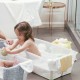Stokke Flexi Bath X-Large Μπάνιο Με Θερμοευαίσθητη Βαλβίδα Sandy Beige Και Με Δώρο Βάση Νεογέννητου 542800
