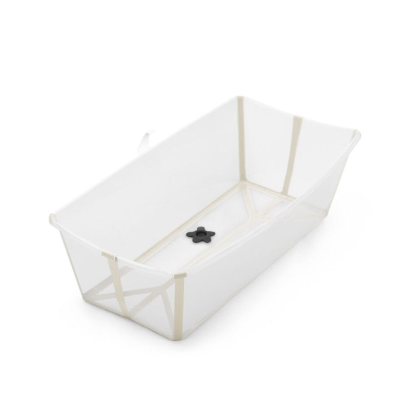 Stokke Flexi Bath X-Large Μπάνιο Με Θερμοευαίσθητη Βαλβίδα Sandy Beige Και Με Δώρο Βάση Νεογέννητου 542800