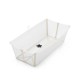 Stokke Flexi Bath X-Large Μπάνιο Με Θερμοευαίσθητη Βαλβίδα Sandy Beige Και Με Δώρο Βάση Νεογέννητου 542800