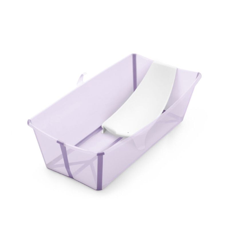 Stokke Flexi Bath X-Large Μπάνιο Με Θερμοευαίσθητη Βαλβίδα Lavender Και Με Δώρο Βάση Νεογέννητου 542800