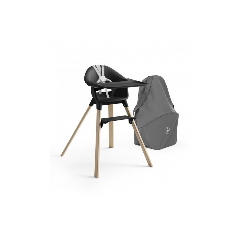 Stokke Clikk Κάθισμα Φαγητού Black Natural Με Δώρο Τσάντα Ταξιδιού 571301