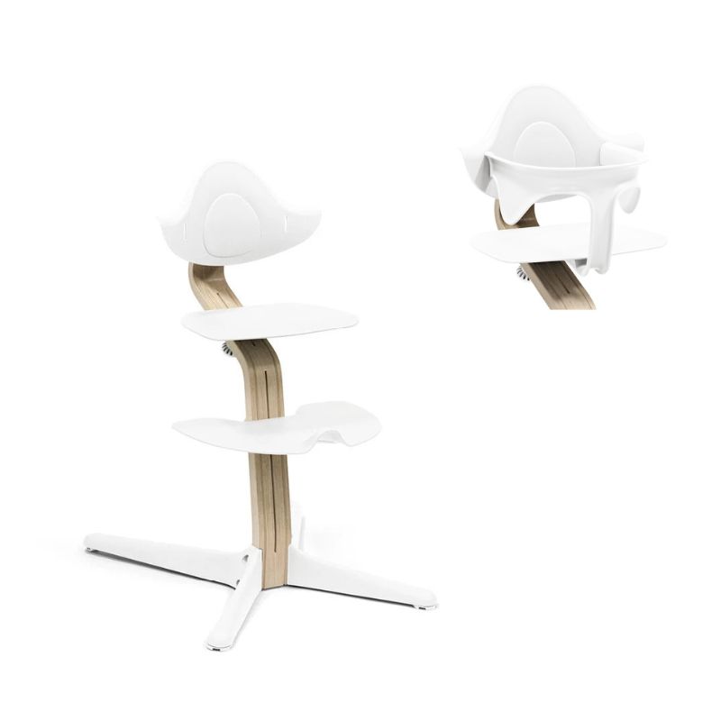 Stokke Nomi Καρέκλα Φαγητού Natural White Με Δώρο Baby Set White 626101