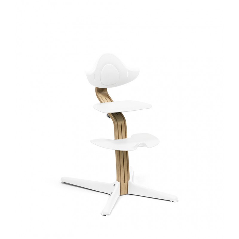 Stokke Nomi Καρέκλα Φαγητού Oak White Με Δώρο Baby Set White 626101