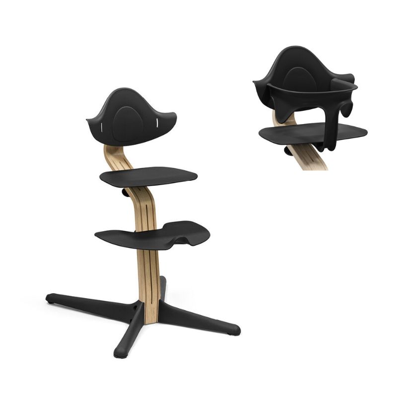 Stokke Nomi Καρέκλα Φαγητού Oak Black Με Δώρο Baby Set Black 626102