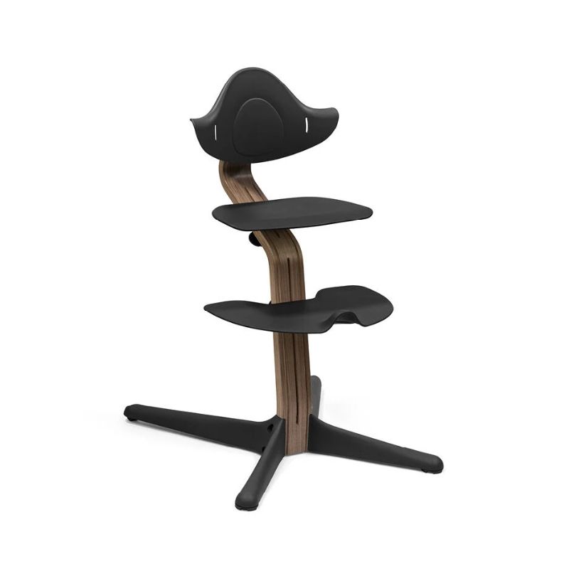 Stokke Nomi Καρέκλα Φαγητού Walnut Black Και Με Δώρο Baby Set Black 626102
