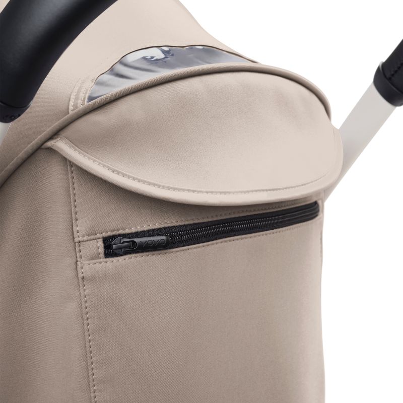 Stokke YoYo³ Σκελετός Καροτσιού White Με Υφάσματα Για Τη Θέση 6+ Μηνών Taupe