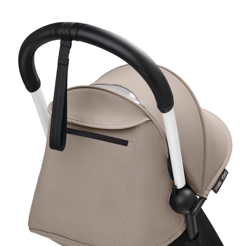Stokke YoYo³ Σκελετός Καροτσιού White Με Υφάσματα Για Τη Θέση 6+ Μηνών Taupe