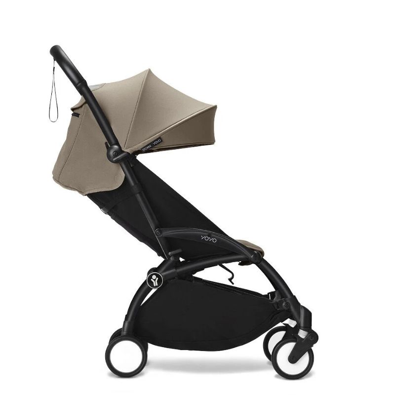 Stokke YoYo³ Σκελετός Καροτσιού Black Με Υφάσματα Για Τη Θέση 6+ Μηνών Taupe