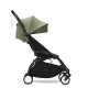 Stokke YoYo³ Σκελετός Καροτσιού Black Με Υφάσματα Για Τη Θέση 6+ Μηνών Olive