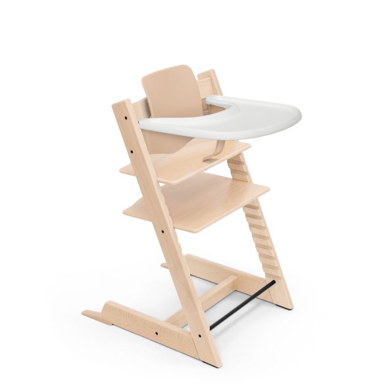 Stokke Tripp Trapp Bundle Καρέκλα Με Baby Set² Natural Και Tray Δίσκο White