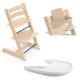 Stokke Tripp Trapp Bundle Καρέκλα Με Baby Set² Natural Και Tray Δίσκο White