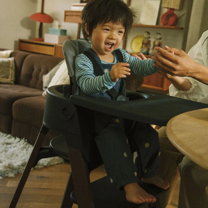 Stokke Steps Κάθισμα Φαγητού Black / Warm Brown