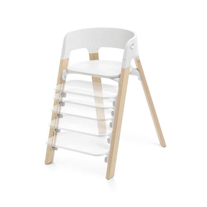 Stokke Steps Κάθισμα Φαγητού White Natural