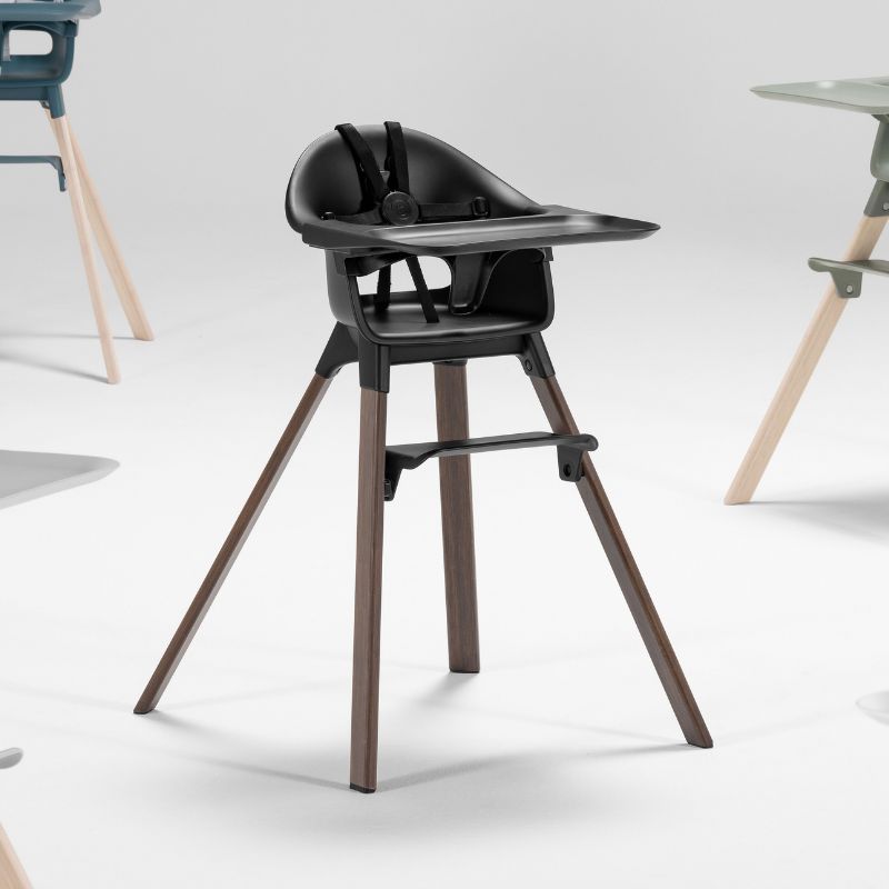 Stokke Clikk Bamboo Κάθισμα Φαγητού Black / Warm Brown