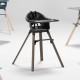 Stokke Clikk Bamboo Κάθισμα Φαγητού Black / Warm Brown