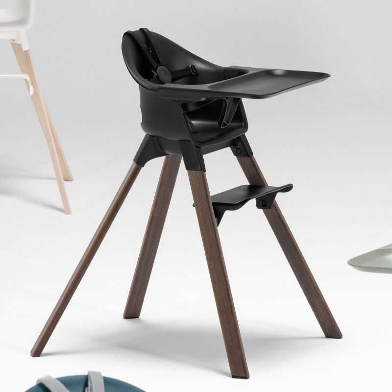 Stokke Clikk Bamboo Κάθισμα Φαγητού Black / Warm Brown