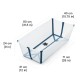 Stokke Flexi Bath X-Large Μπάνιο Με Θερμοευαίσθητη Βαλβίδα Lavender Και Με Δώρο Βάση Νεογέννητου 542800