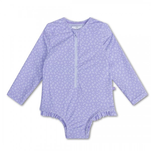 Swim Essentials Ολόσωμο Μαγιό Με Μακριά Μανίκια Lila Leopard