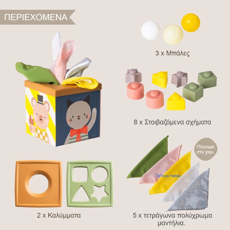 Taf Toys Βρεφικό Παιχνίδι Κύβος Για 6+ Μηνών Play & Discover