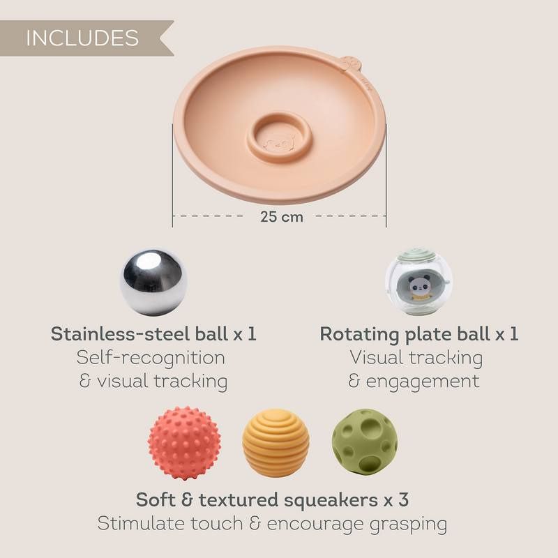 Taf Toys Δίσκος Με Πολυαισθητηριακές Μπάλες Tummy Time Action Tray