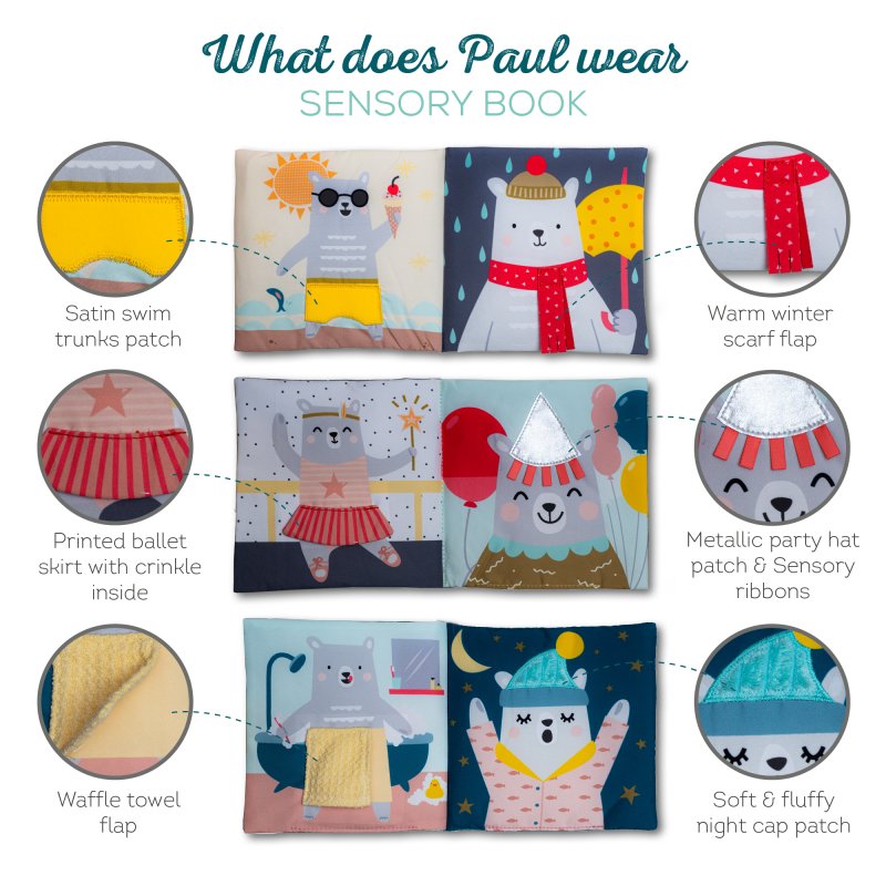 Taf Toys Εκπαιδευτικό Βιβλιαράκι What Does Paul Wear