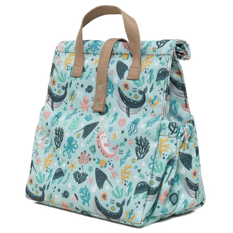 The LunchBags Original Kids Ισοθερμική Τσάντα 5L Ocean Με Beige Χερούλια