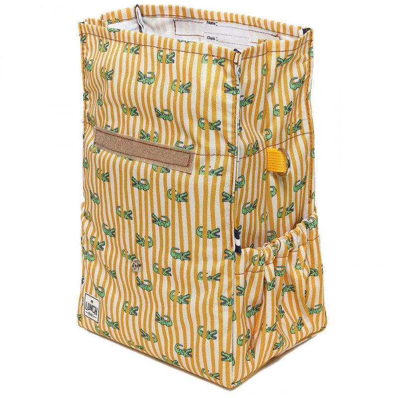 The LunchBags Original Kids Ισοθερμική Τσάντα 5L Crocodile Με Yellow Χερούλια