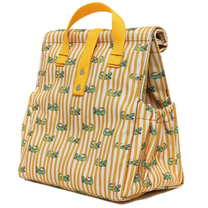 The LunchBags Original Kids Ισοθερμική Τσάντα 5L Crocodile Με Yellow Χερούλια