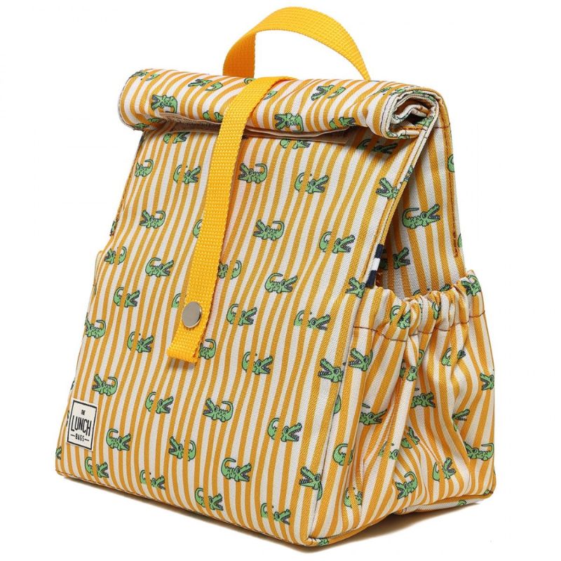 The LunchBags Original Kids Ισοθερμική Τσάντα 5L Crocodile Με Yellow Χερούλια