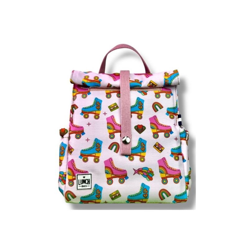 The Lunchbags The Original Kids Τσάντα Φαγητού 5L Rollers with Pink Strap