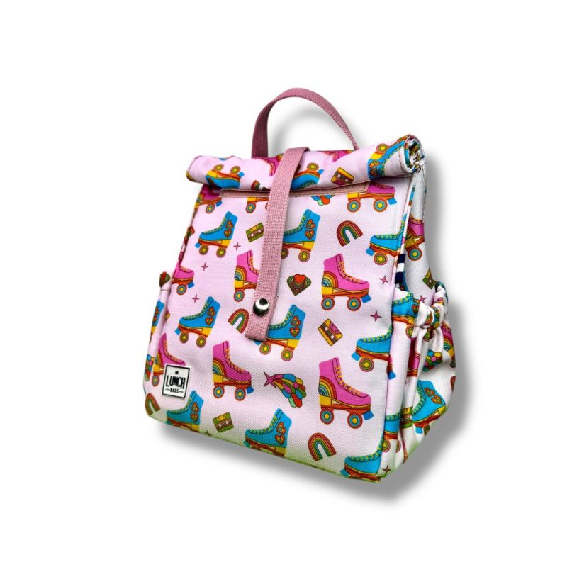 The Lunchbags The Original Kids Τσάντα Φαγητού 5L Rollers with Pink Strap