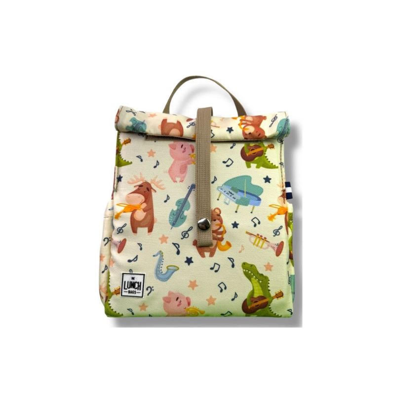 The Lunchbags The Original Kids Τσάντα Φαγητού 5L Music with Beige Strap