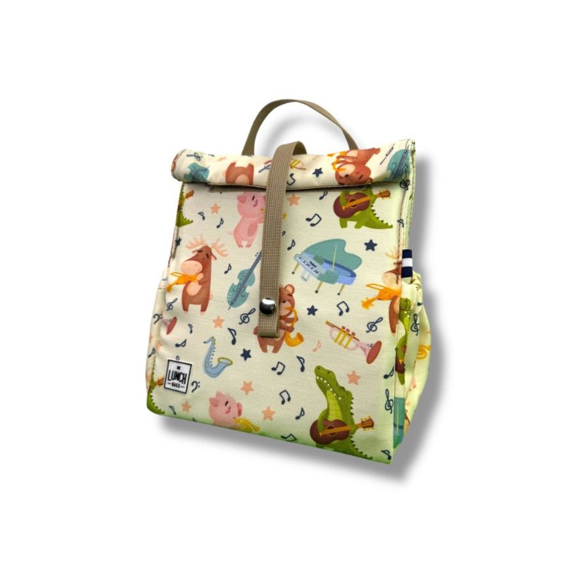 The Lunchbags The Original Kids Τσάντα Φαγητού 5L Music with Beige Strap