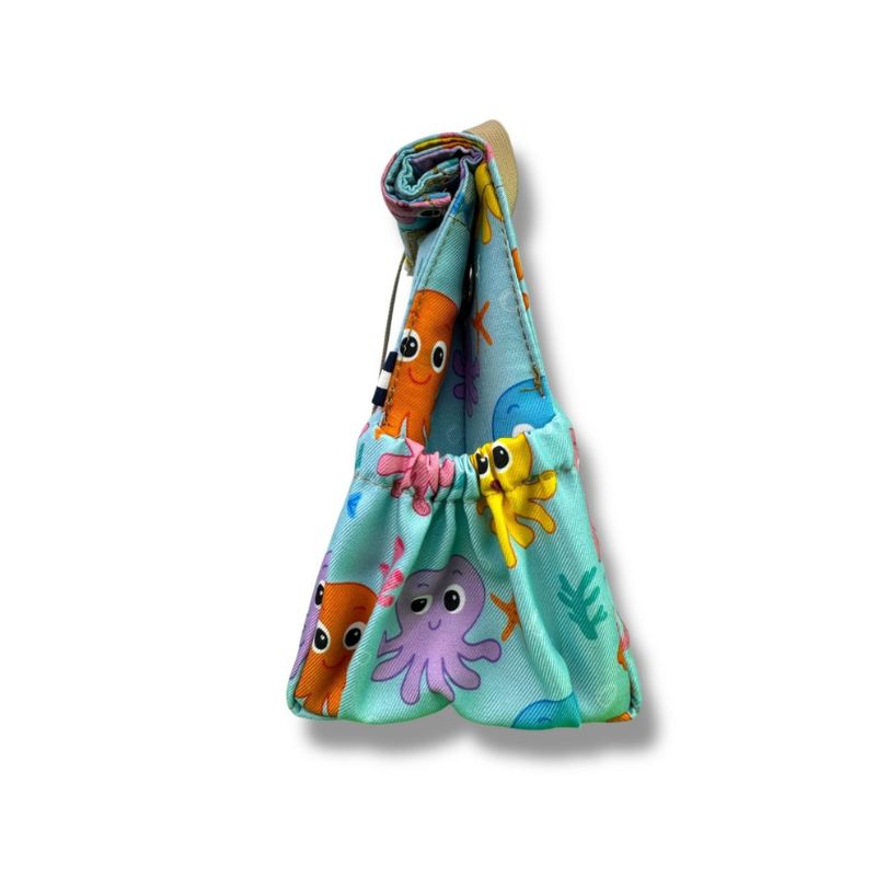 The Lunchbags The Original Kids Τσάντα Φαγητού 5L Octopus with Brown Strap