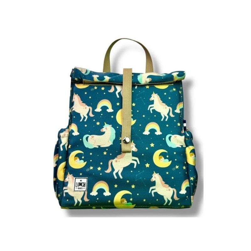 The Lunchbags The Original Kids Τσάντα Φαγητού 8L Unicorn With Brown Strap