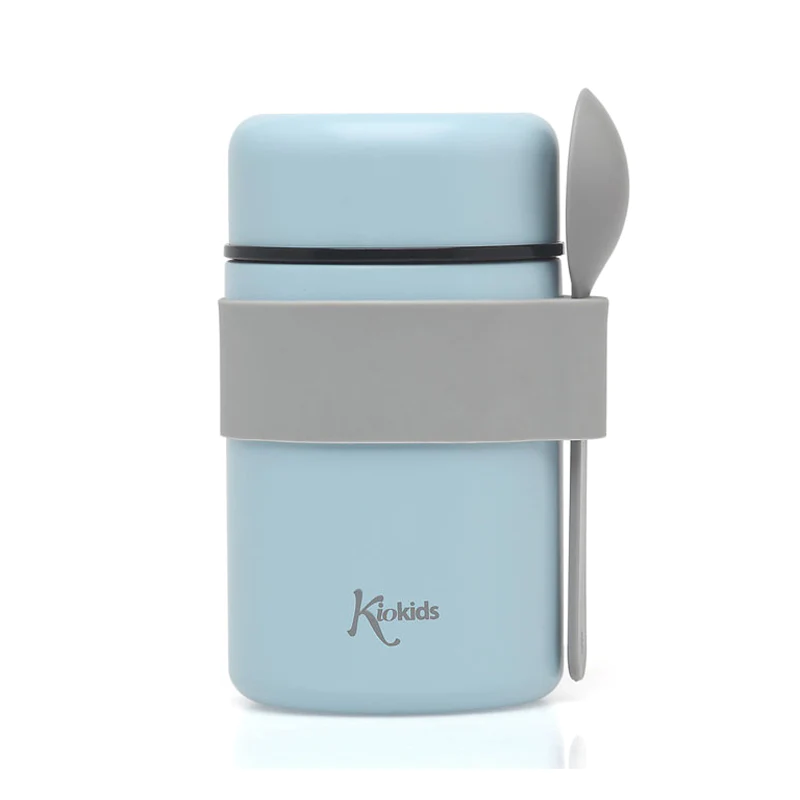 Kiokids Θερμός Φαγητού Με Κουταλάκι 500ml Blue
