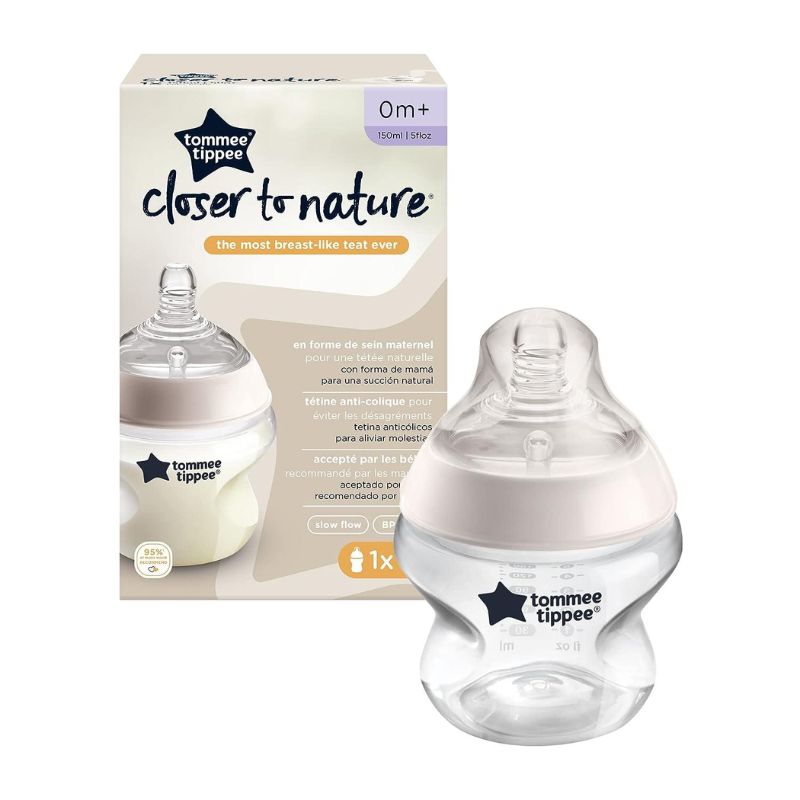 Tommee Tippee Closer To Nature Πλαστικό Μπιμπερό Με Σιλικονούχα Θηλή Για 0+ Μηνών 150ml