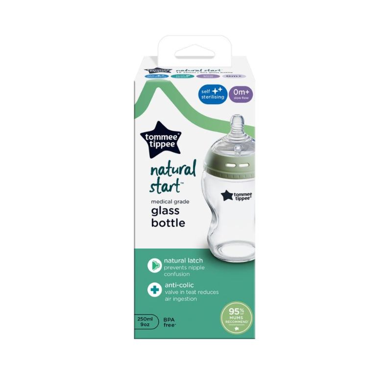 Tommee Tippee Natural Start Γυάλινο Μπιμπερό Για 0+ Μηνών 150ml